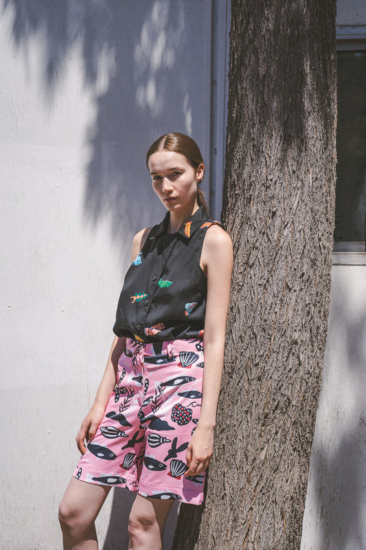 SHORT PECES ROSA