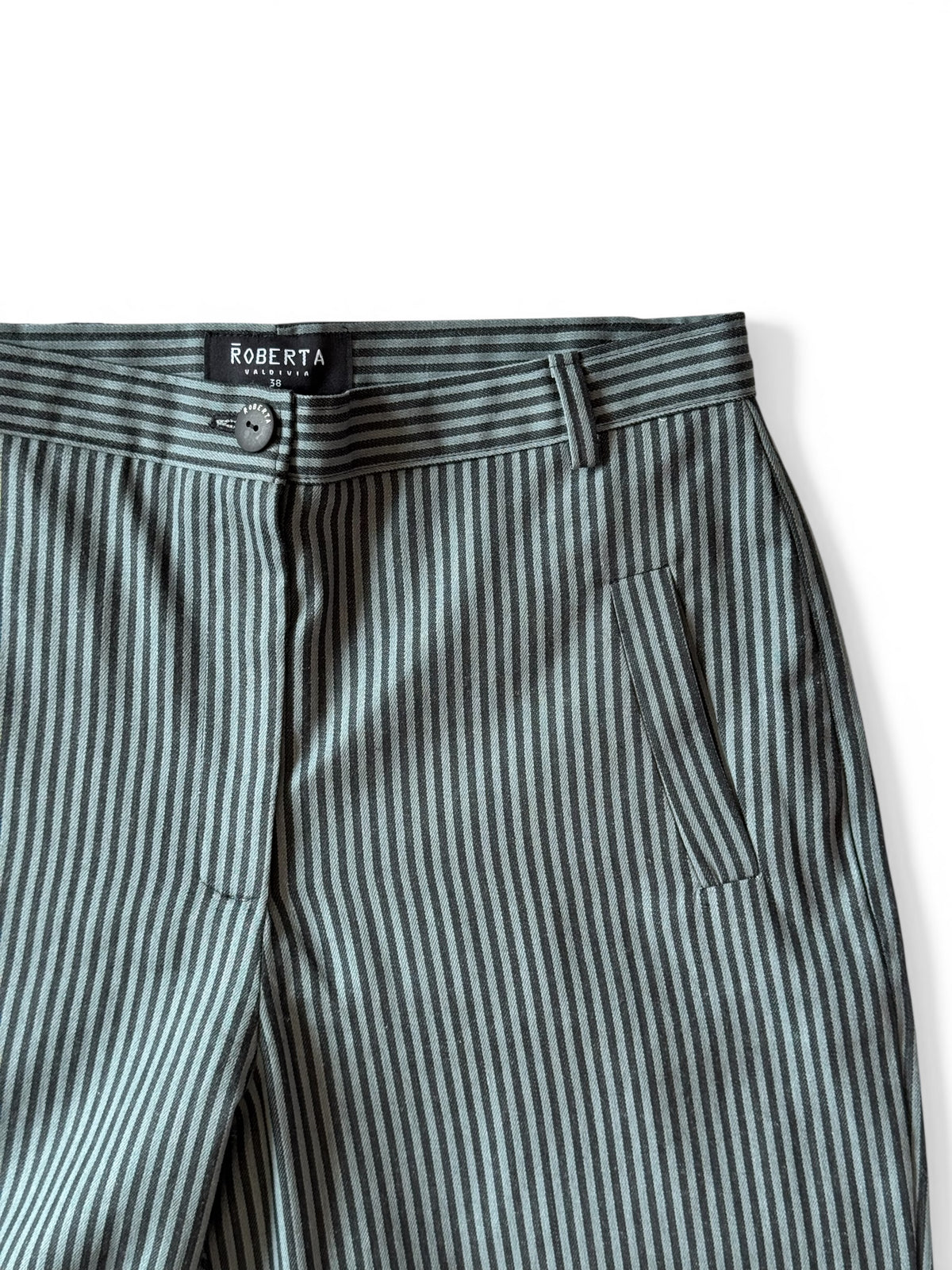 PANTALON RECTO RAYAS VERDE
